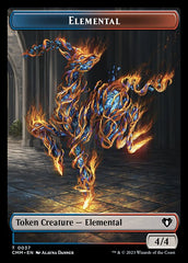 Treasure // Elemental (0037) Double-Sided Token [Commander Masters Tokens] | Webway Games