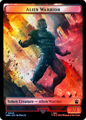 Dalek // Alien Warrior Double-Sided Token (Surge Foil) [Doctor Who Tokens] | Webway Games