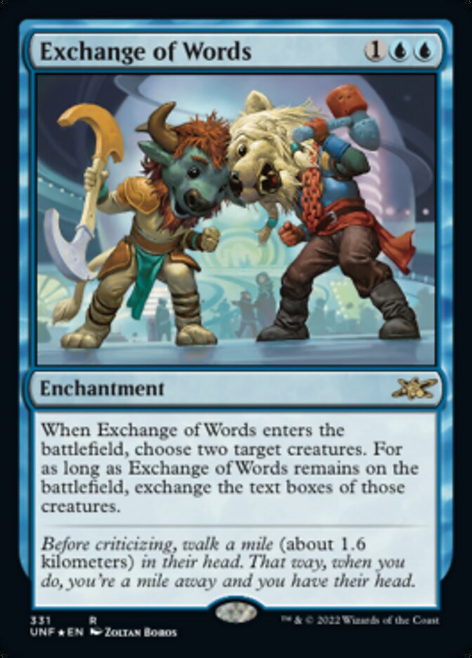 Exchange of Words (Galaxy Foil) [Unfinity] | Webway Games