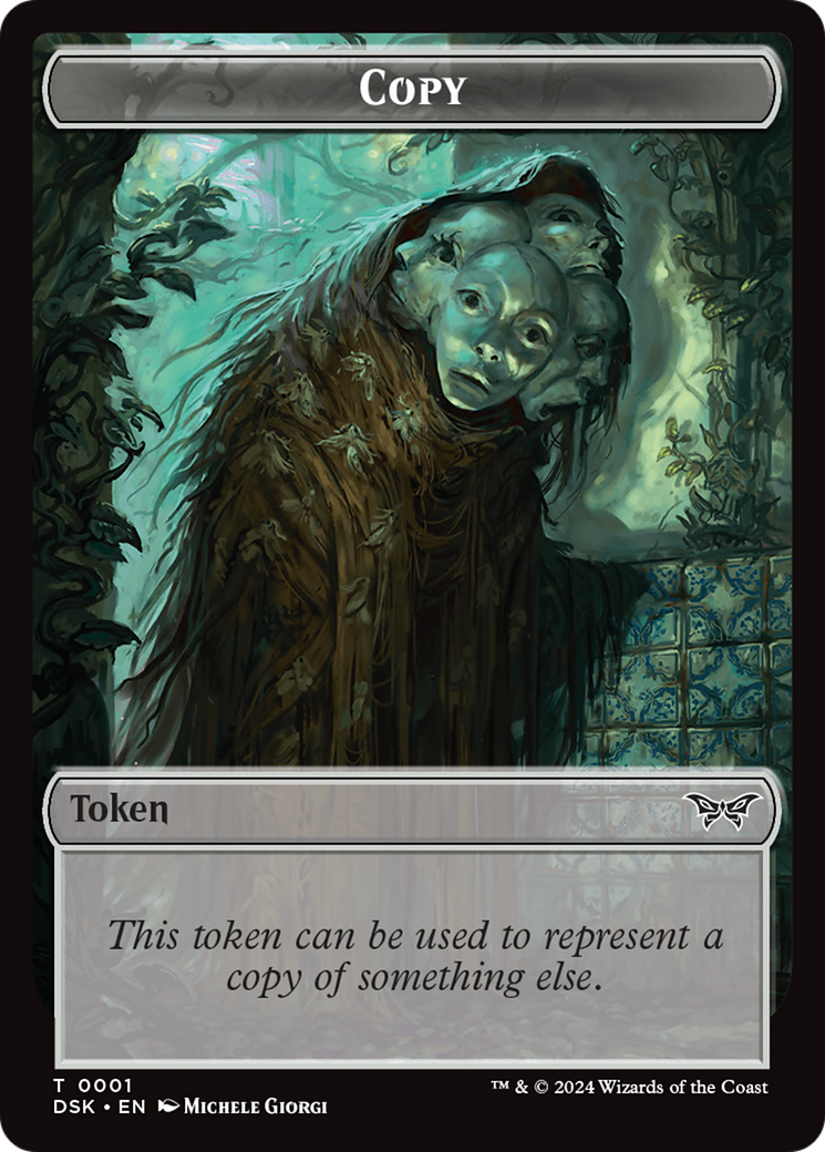 Everywhere // Copy Double-Sided Token [Duskmourn: House of Horror Tokens] | Webway Games