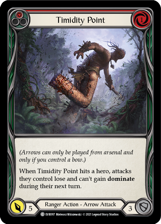 Timidity Point (Red) [EVR097] (Everfest)  1st Edition Rainbow Foil | Webway Games