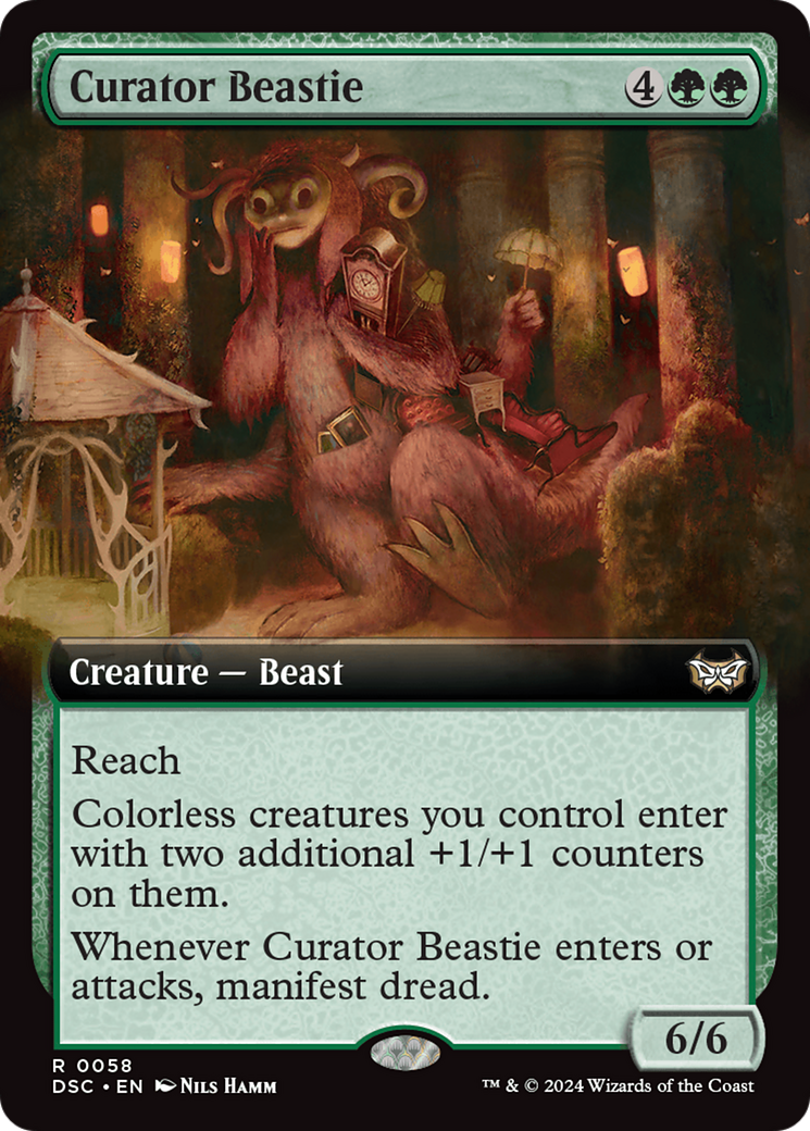 Curator Beastie (Extended Art) [Duskmourn: House of Horror Commander] | Webway Games