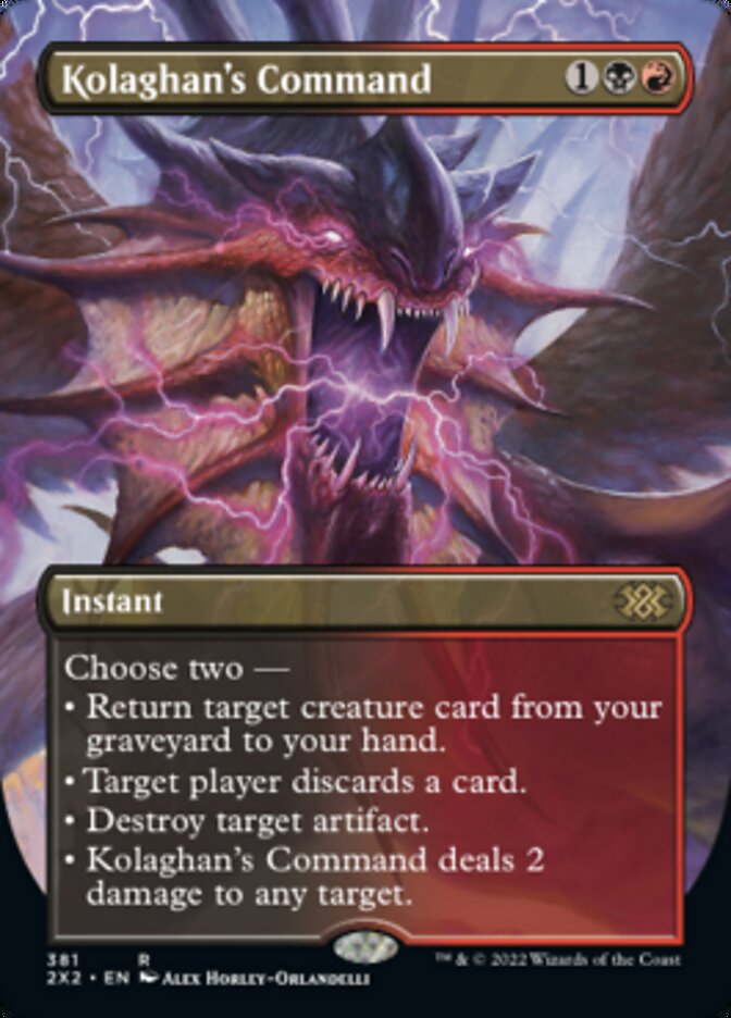 Kolaghan's Command (Borderless Alternate Art) [Double Masters 2022] | Webway Games