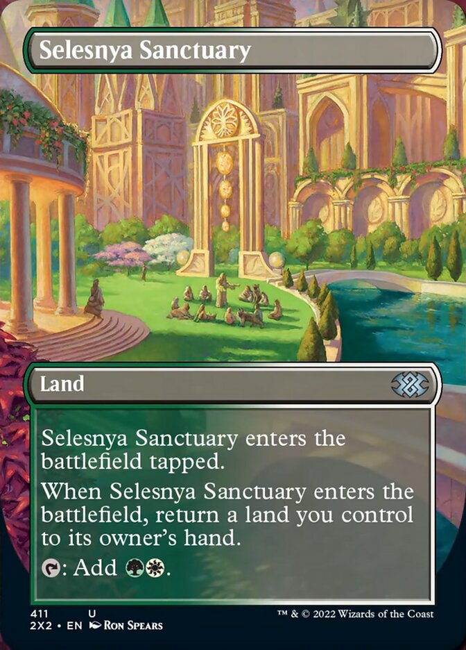 Selesnya Sanctuary (Borderless Alternate Art) [Double Masters 2022] | Webway Games