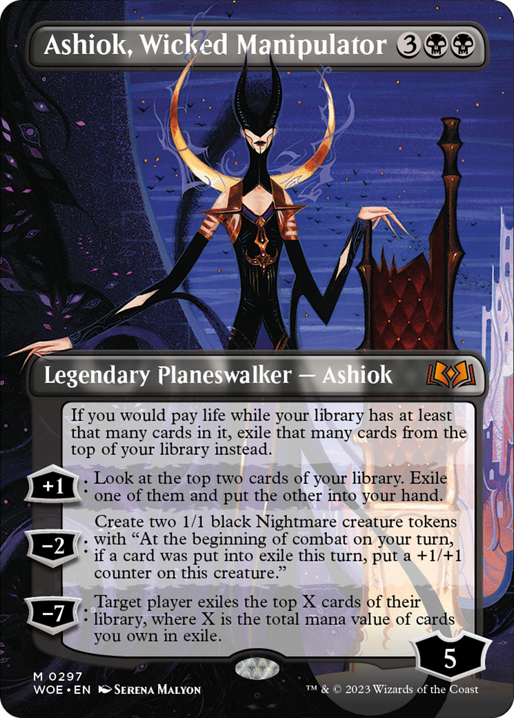 Ashiok, Wicked Manipulator (Borderless Alternate Art) [Wilds of Eldraine] | Webway Games