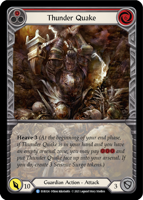 Thunder Quake (Red) [EVR024] (Everfest)  1st Edition Extended Art Rainbow Foil | Webway Games