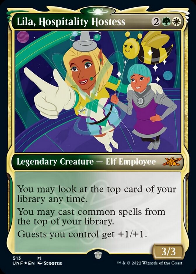 Lila, Hospitality Hostess (Showcase) (Galaxy Foil) [Unfinity] | Webway Games