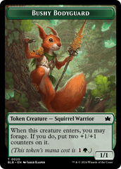 Emblem - Ral, Crackling Wit // Bushy Bodyguard Double-Sided Token [Bloomburrow Tokens] | Webway Games