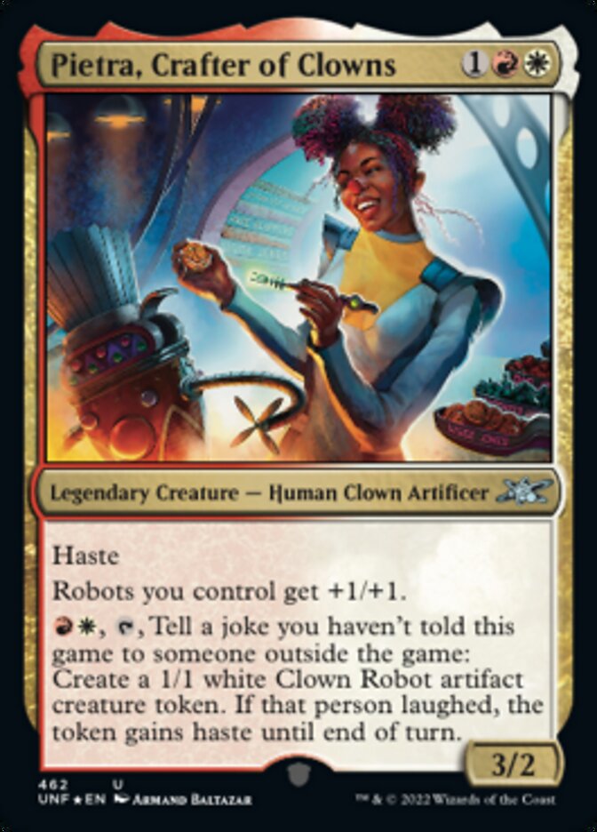Pietra, Crafter of Clowns (Galaxy Foil) [Unfinity] | Webway Games