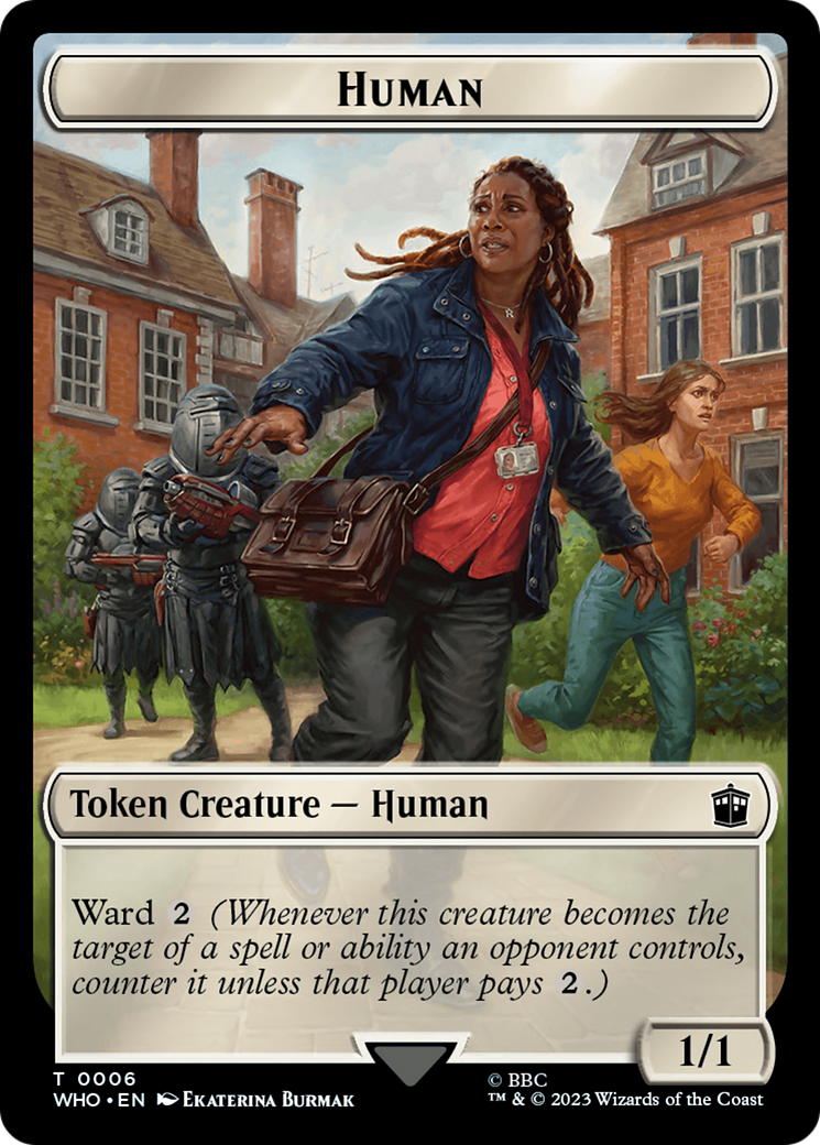 Human (0006) // Fish Double-Sided Token [Doctor Who Tokens] | Webway Games