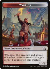 Warrior // Wrenn and Realmbreaker Emblem Double-Sided Token [March of the Machine Tokens] | Webway Games