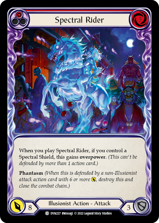 Spectral Rider (Red) [DYN227] (Dynasty)  Rainbow Foil | Webway Games