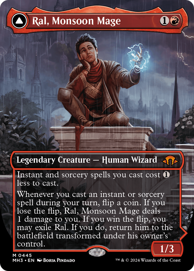 Ral, Monsoon Mage // Ral, Leyline Prodigy (Borderless) [Modern Horizons 3] | Webway Games