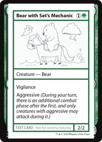 Bear with Set's Mechanic (2021 Edition) [Mystery Booster Playtest Cards] | Webway Games