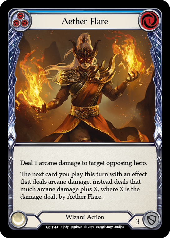 Aether Flare (Blue) [ARC134-C] (Arcane Rising)  1st Edition Normal | Webway Games