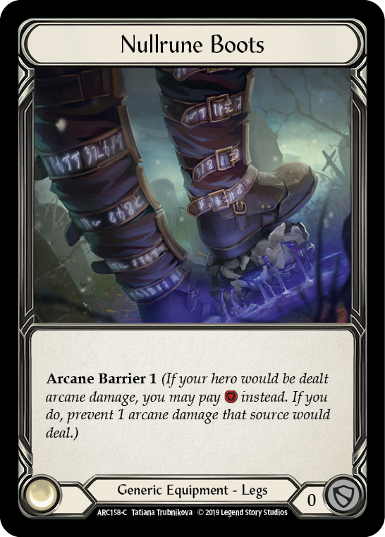 Nullrune Boots [ARC158-C] (Arcane Rising)  1st Edition Cold Foil | Webway Games