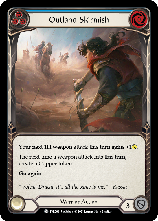 Outland Skirmish (Blue) [EVR068] (Everfest)  1st Edition Normal | Webway Games
