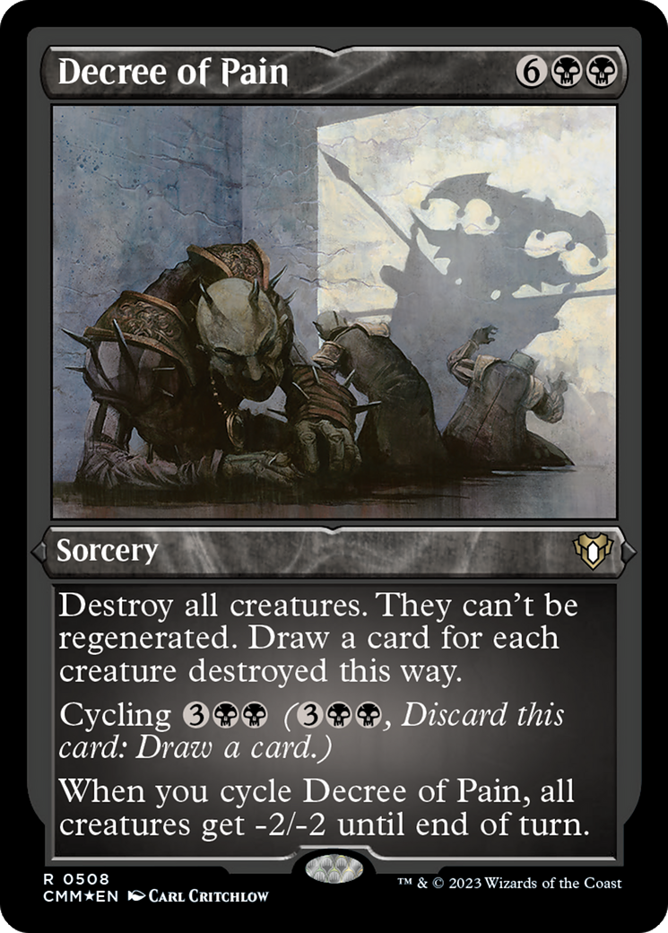Decree of Pain (Foil Etched) [Commander Masters] | Webway Games