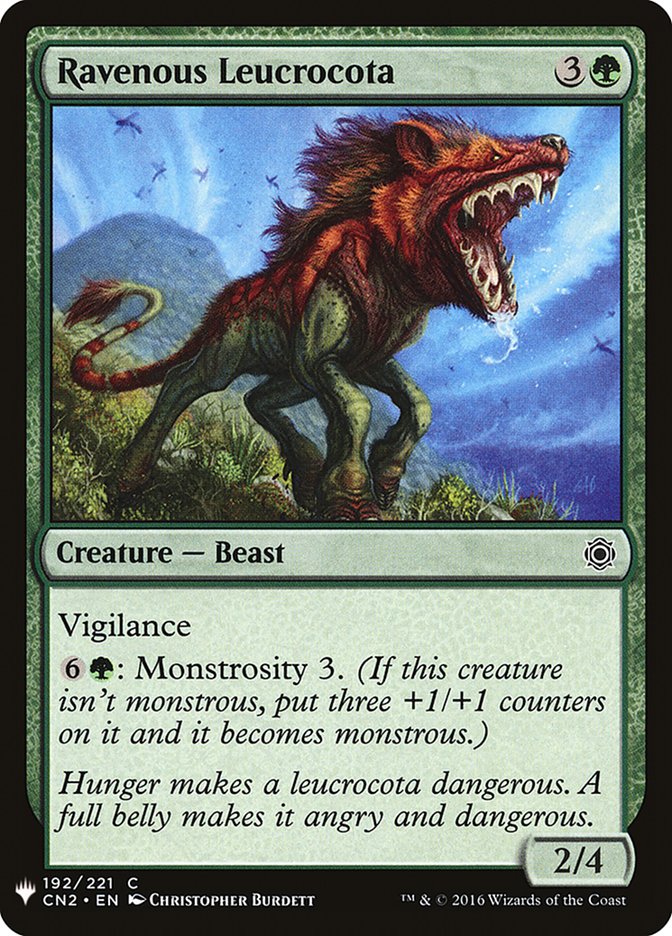 Ravenous Leucrocota [Mystery Booster] | Webway Games