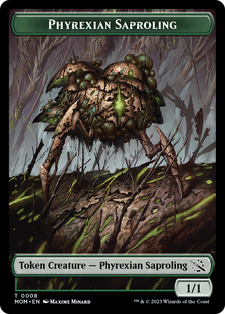 Warrior // Phyrexian Saproling Double-Sided Token [March of the Machine Tokens] | Webway Games