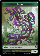 Plant Warrior // Plant Double-Sided Token [Outlaws of Thunder Junction Commander Tokens] | Webway Games