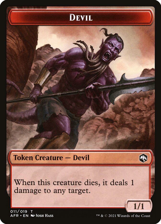 Devil // Boo Double-Sided Token [Dungeons & Dragons: Adventures in the Forgotten Realms Tokens] | Webway Games