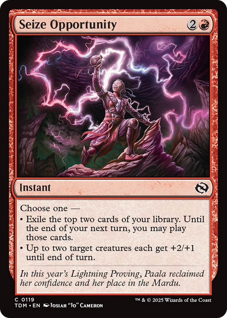 Seize Opportunity [Tarkir: Dragonstorm] | Webway Games