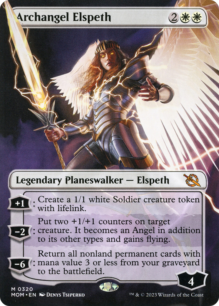 Archangel Elspeth (Borderless Alternate Art) [March of the Machine] | Webway Games