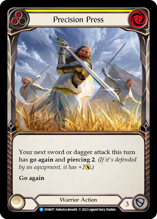 Precision Press (Yellow) [DYN077] (Dynasty)  Rainbow Foil | Webway Games