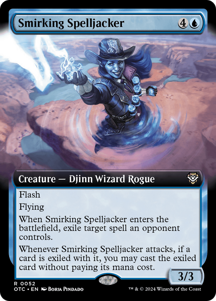 Smirking Spelljacker (Extended Art) [Outlaws of Thunder Junction Commander] | Webway Games