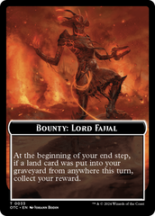 Bounty: Lord Fajjal // Bounty Rules Double-Sided Token [Outlaws of Thunder Junction Commander Tokens] | Webway Games