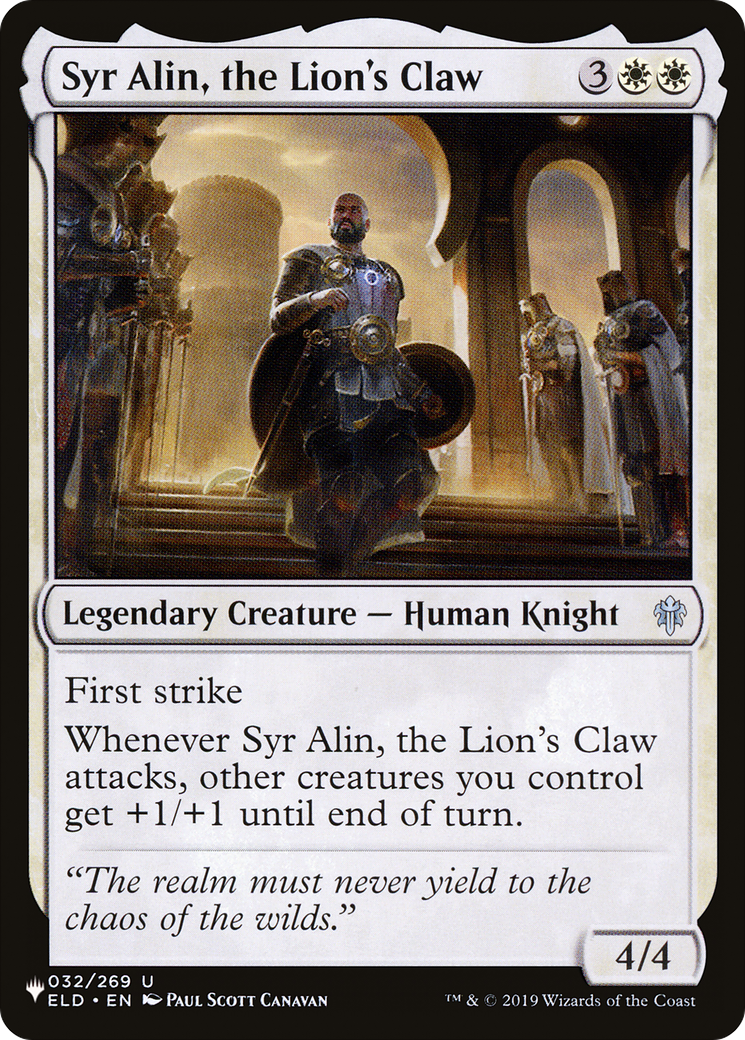 Syr Alin, the Lion's Claw [The List] | Webway Games