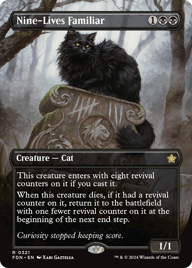 Nine-Lives Familiar (Borderless) [Foundations] | Webway Games