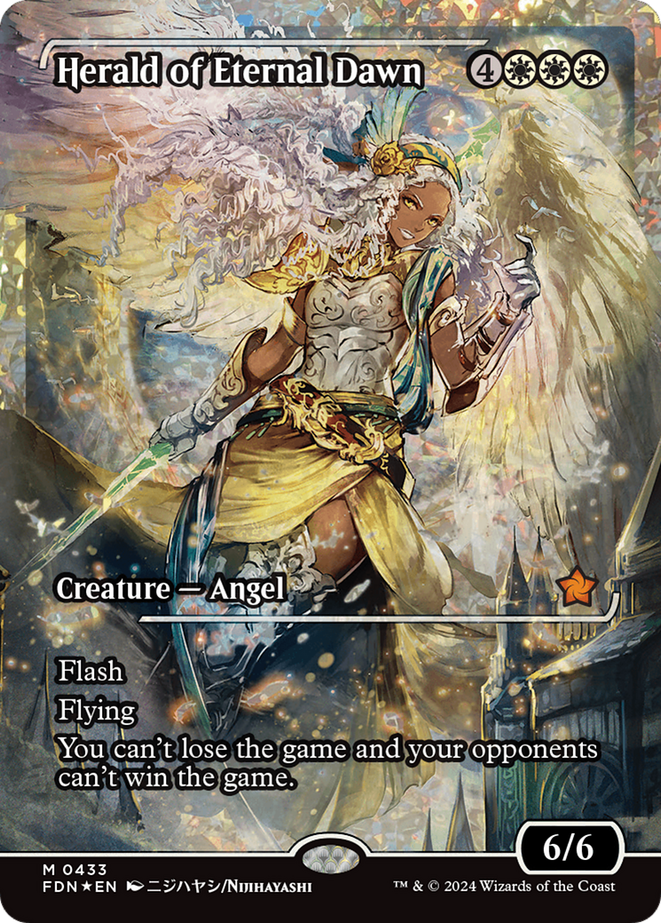 Herald of Eternal Dawn (Showcase) (Fracture Foil) [Foundations] | Webway Games