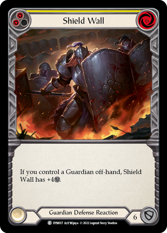 Shield Wall (Yellow) [DYN037] (Dynasty)  Rainbow Foil | Webway Games