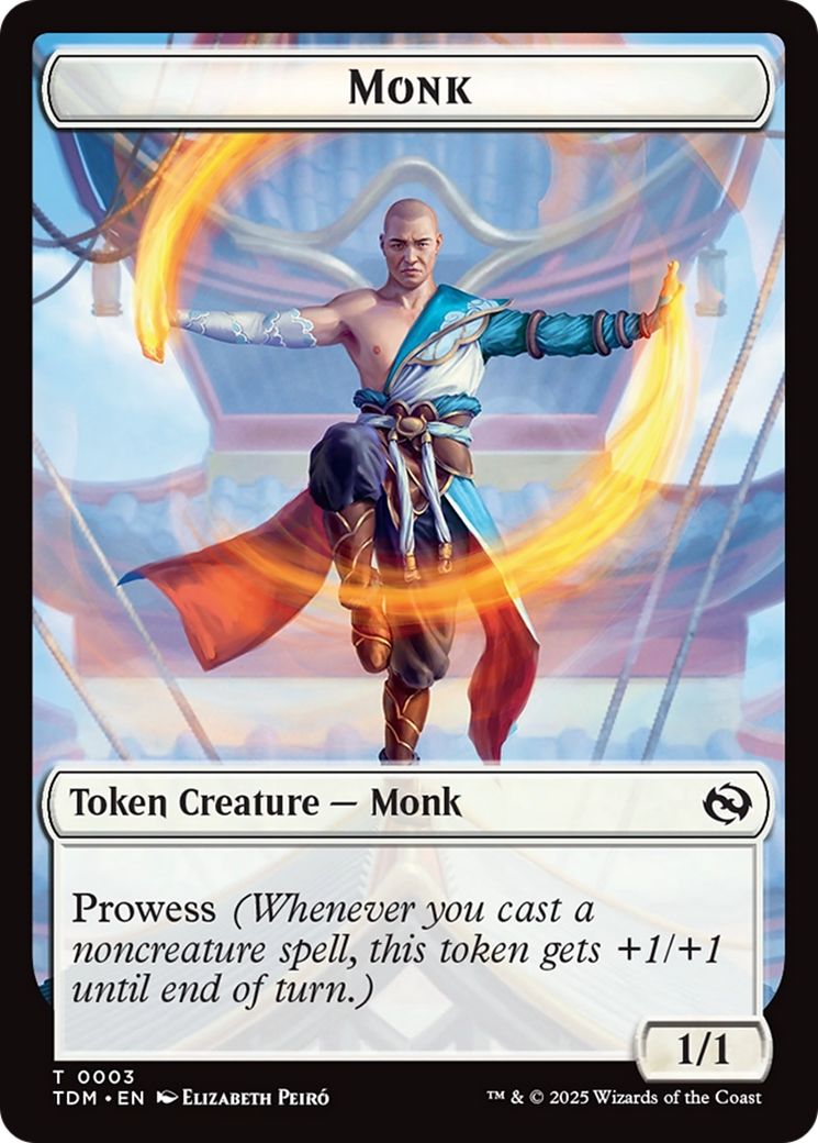 Copy // Monk Double-Sided Token [Tarkir: Dragonstorm Tokens] | Webway Games