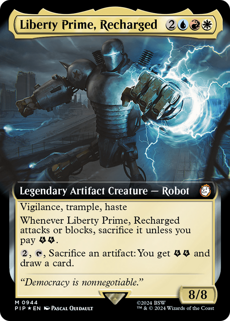 Liberty Prime, Recharged (Extended Art) (Surge Foil) [Fallout] | Webway Games