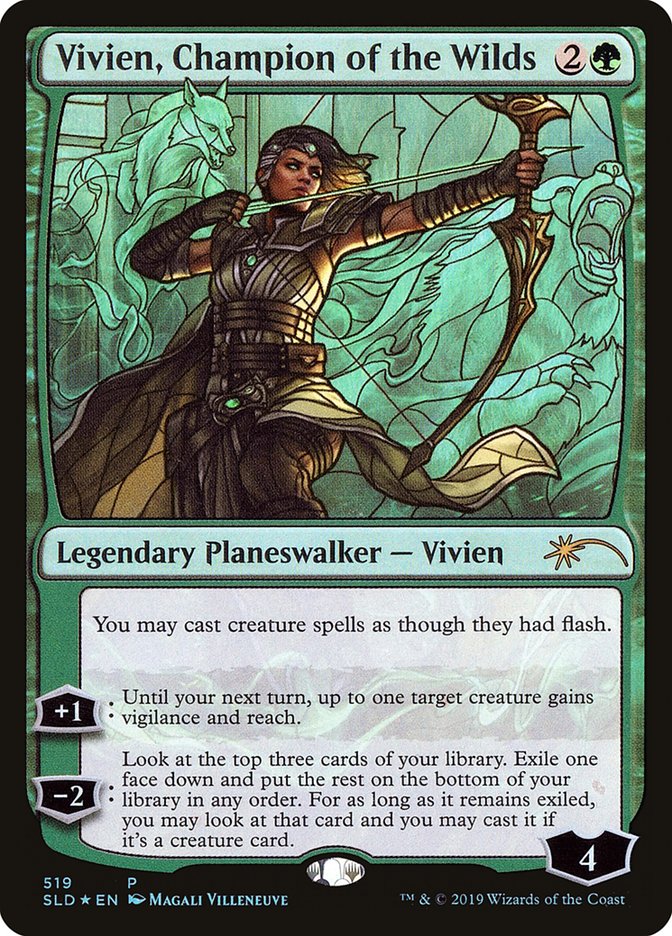 Vivien, Champion of the Wilds (Stained Glass) [Secret Lair Drop Promos] | Webway Games