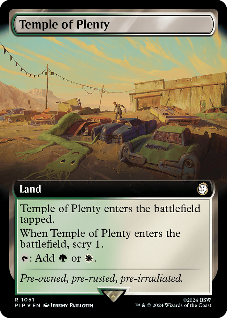 Temple of Plenty (Extended Art) (Surge Foil) [Fallout] | Webway Games