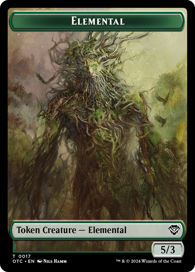 Insect // Elemental (0017) Double-Sided Token [Outlaws of Thunder Junction Commander Tokens] | Webway Games
