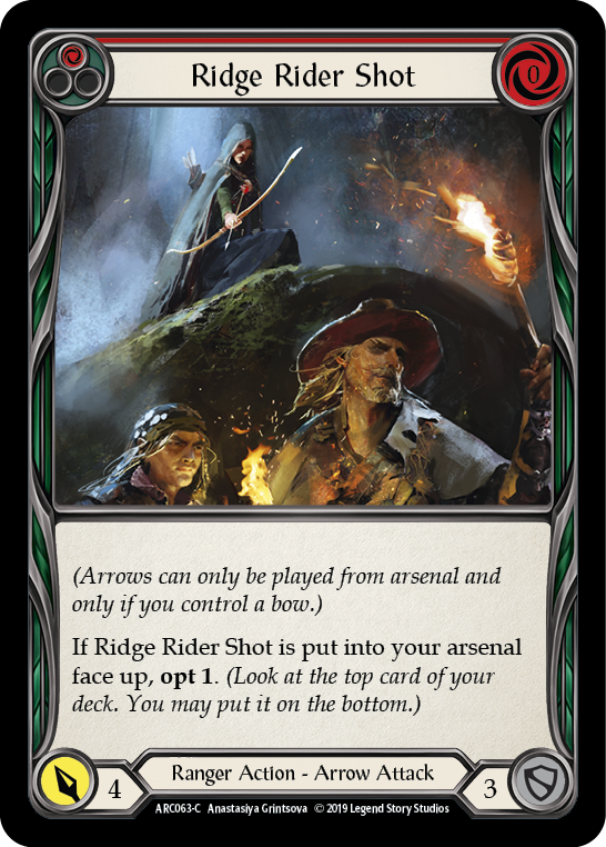 Ridge Rider Shot (Red) [ARC063-C] (Arcane Rising)  1st Edition Normal | Webway Games