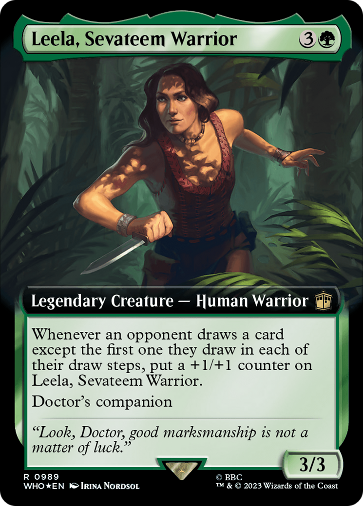 Leela, Sevateem Warrior (Extended Art) (Surge Foil) [Doctor Who] | Webway Games