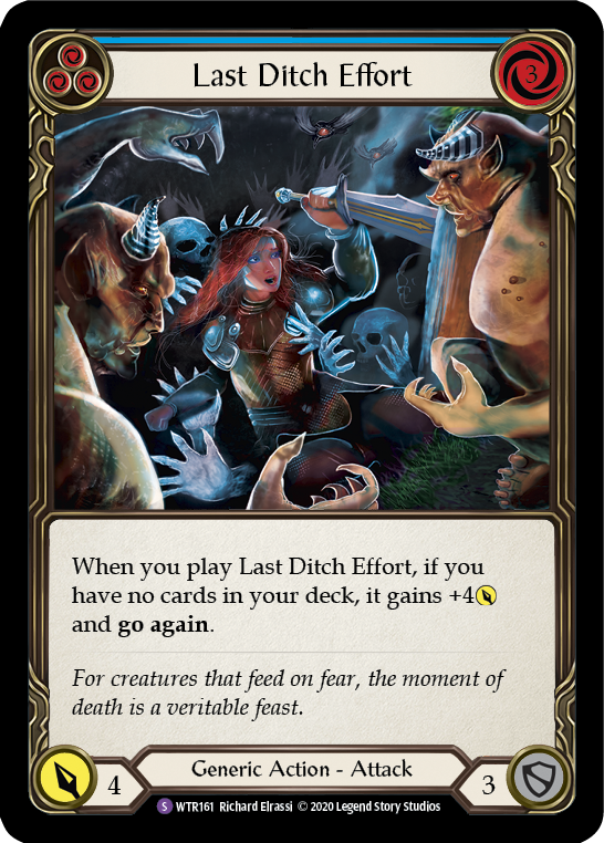 Last Ditch Effort [U-WTR161] (Welcome to Rathe Unlimited)  Unlimited Rainbow Foil | Webway Games