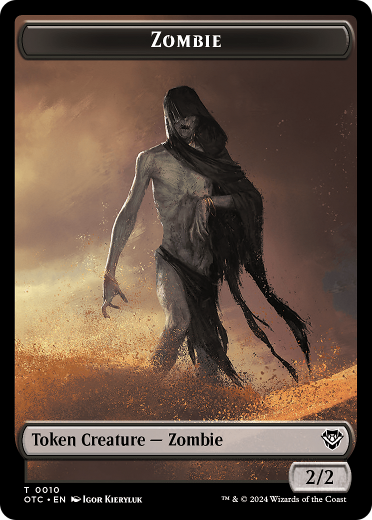 Zombie // Ox Warrior Double-Sided Token [Outlaws of Thunder Junction Commander Tokens] | Webway Games