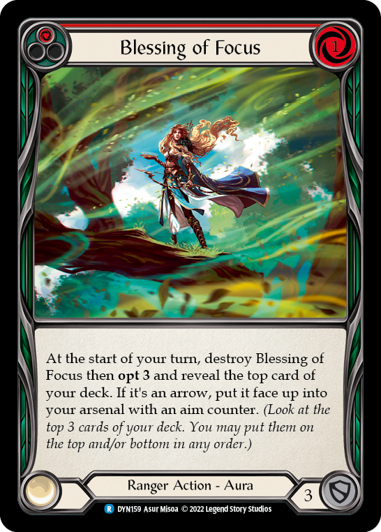 Blessing of Focus (Red) [DYN159] (Dynasty)  Rainbow Foil | Webway Games