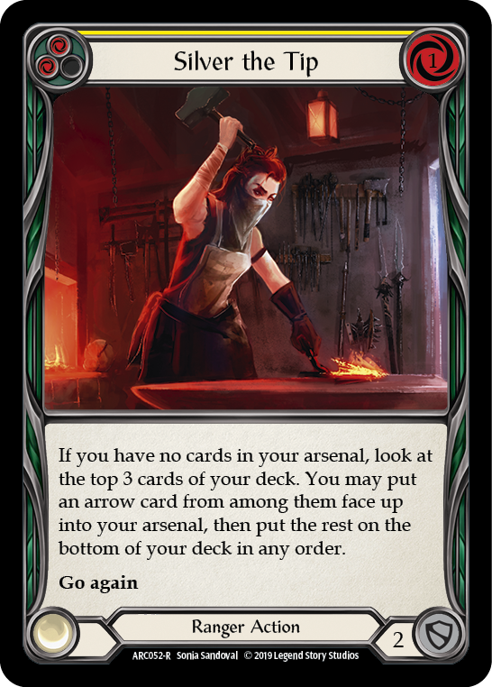 Silver the Tip (Yellow) [ARC052-R] (Arcane Rising)  1st Edition Rainbow Foil | Webway Games