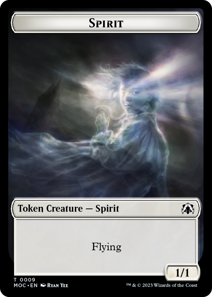 Spirit (9) // Spirit (13) Double-Sided Token [March of the Machine Commander Tokens] | Webway Games