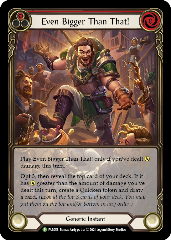 Even Bigger Than That (Red) [FAB058] (Promo)  Rainbow Foil | Webway Games