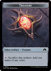 Dragon (Ripple Foil) // Treasure Double-Sided Token [Modern Horizons 3 Commander Tokens] | Webway Games