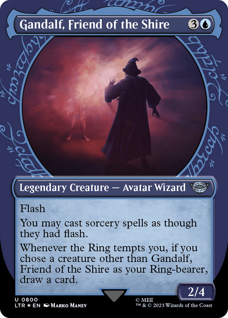 Gandalf, Friend of the Shire (Showcase) (Surge Foil) [The Lord of the Rings: Tales of Middle-Earth] | Webway Games